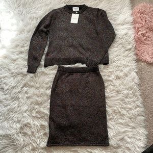 Compania fantastica sparkly sweater and skirt set small/medium